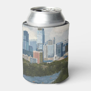 Austin Skyline Painted Art Stone Untersetzer Dosenkühler