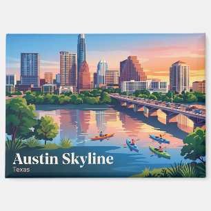 Austin Skyline USA Magnet