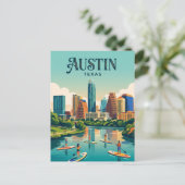 Austin Skyline USA Postkarte (Stehend Vorderseite)