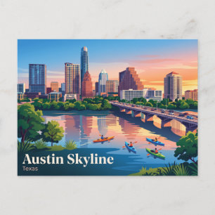 Austin Skyline USA Postkarte
