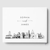 Austin Skyline Wedding Guest Book Gästebuch (Rückseite)