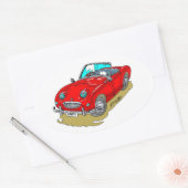 Austin Sprite Ovaler Aufkleber (Umschlag)