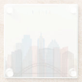 Austin, Stadt-Skyline Texas | Glasuntersetzer (Rückseite)