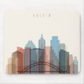 Austin, Stadt-Skyline Texas | Mousepad (Vorne)