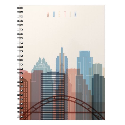 Austin, Stadt-Skyline Texas | Notizblock (Vorderseite)
