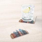 Austin, Stadt-Skyline Texas | Rechteckiger Pappuntersetzer (Vor Ort)