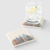 Austin, Stadt-Skyline Texas | Steinuntersetzer (Seitenansicht)