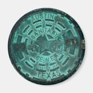 Austin-Stadt-Texas-Kanaldeckel Magnet