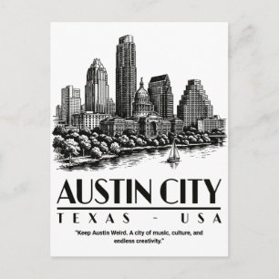 Austin Stadt Texas USA Postkarte