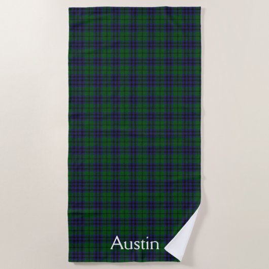 Austin Tartan Kariert Beach Towel Strandtuch (Vorderseite)