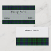Austin Tartan Kariert Custom Visitenkarte (Vorne/Hinten)