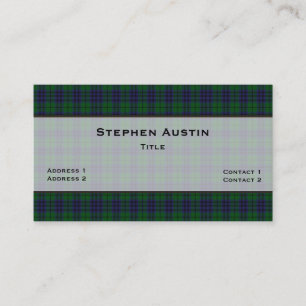 Austin Tartan Kariert Custom Visitenkarte