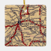 Austin Texas 1926 Karte Keramikornament (Vorderseite)