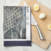 Austin, Texas Antique City Map von 1873 Geschirrtuch (Viertel Falte)