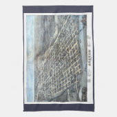 Austin, Texas Antique City Map von 1873 Geschirrtuch (Vertikal)