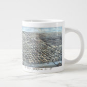 Austin, Texas Antique City Map von 1873 Jumbo-Tasse (Rechts)