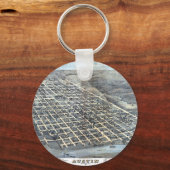 Austin, Texas Antique City Map von 1873 Schlüsselanhänger (Vorderseite)