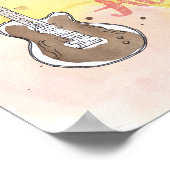 Austin, Texas | Aquarellzeichnung Poster (Ecke)