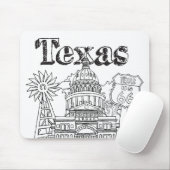 Austin Texas Art Vacation Texas Souvenir Design Mousepad (Mit Mouse)