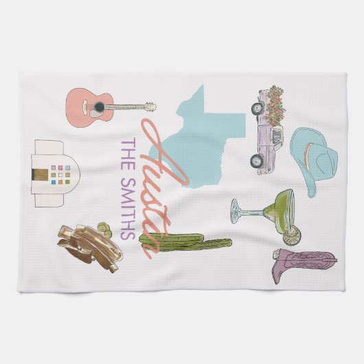 Austin Texas Bachelorette Wedding Geschirrtuch (Horizontal)