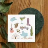 Austin Texas Bachelorette Wedding Serviette