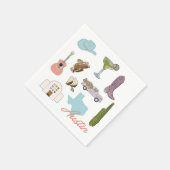 Austin Texas Bachelorette Wedding Serviette (Ecke)