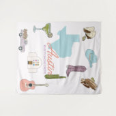 Austin Texas Bachelorette Wedding Wandteppich (Vorderseite (Horizontal))