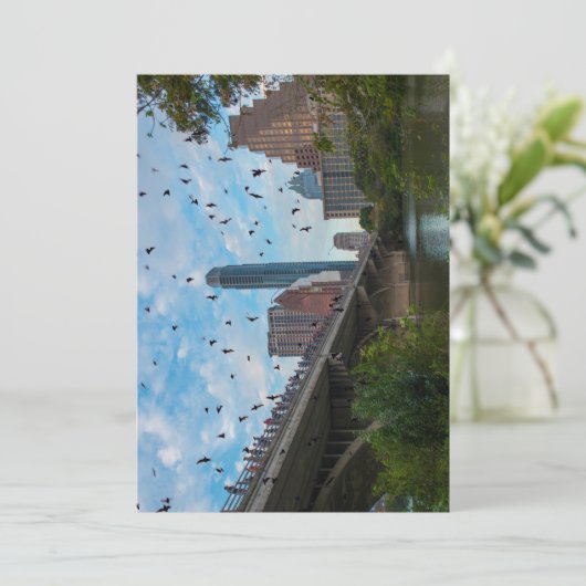 Austin Texas Bats Karte (Stehend Vorderseite)