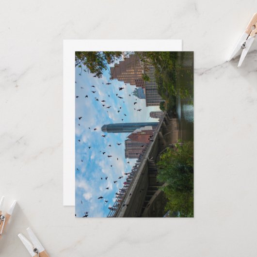 Austin Texas Bats Karte (Vorderseite/Rückseite Beispiel)