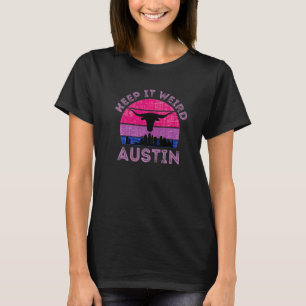 Austin Texas Behielt es komisch Longhorn Sunset T-Shirt