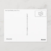 Austin Texas Bootkarte Postkarte (Rückseite)