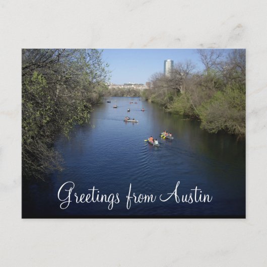 Austin Texas Bootkarte Postkarte (Vorderseite)
