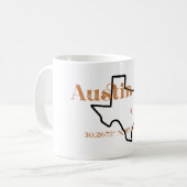 Austin Texas Burnt Orange Tasse (Vorderseite Links)