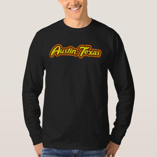 Austin Texas Candy Art Retro fühlen Sie sich Vinta T-Shirt (Vorderseite)