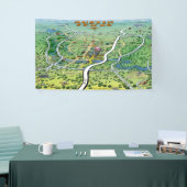 Austin Texas Cartoon Map Banner (Messeveranstaltung)
