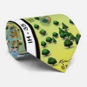 Austin Texas Cartoon Map Krawatte (Gerollt)