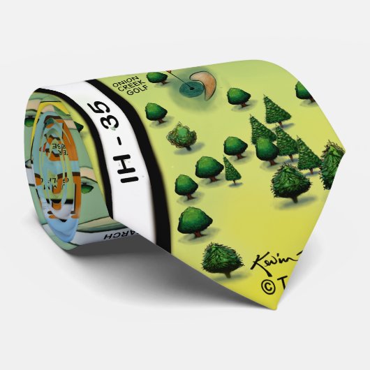 Austin Texas Cartoon Map Krawatte (Gerollt)