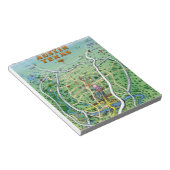 Austin Texas Cartoon Map Notizblock (angewinkelt)