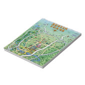 Austin Texas Cartoon Map Notizblock (Rotiert)