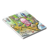 Austin Texas Cartoon Map Notizblock (angewinkelt)