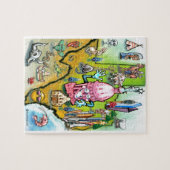 Austin Texas Cartoon Map Puzzle (Horizontal)