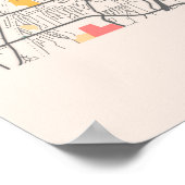 Austin - Texas Chalk City Map Poster (Ecke)