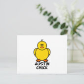 Austin Texas Chick Postkarte (Stehend Vorderseite)