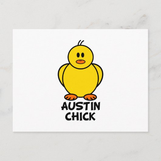 Austin Texas Chick Postkarte (Vorderseite)