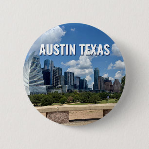 Austin Texas City Skyline Fotografie Button