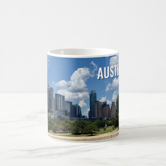 Austin Texas City Skyline Fotografie Kaffeetasse (Mittel)