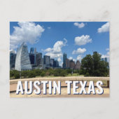Austin Texas City Skyline Fotografie Postkarte (Vorderseite)