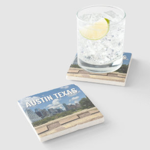 Austin Texas City Skyline Fotografie Steinuntersetzer