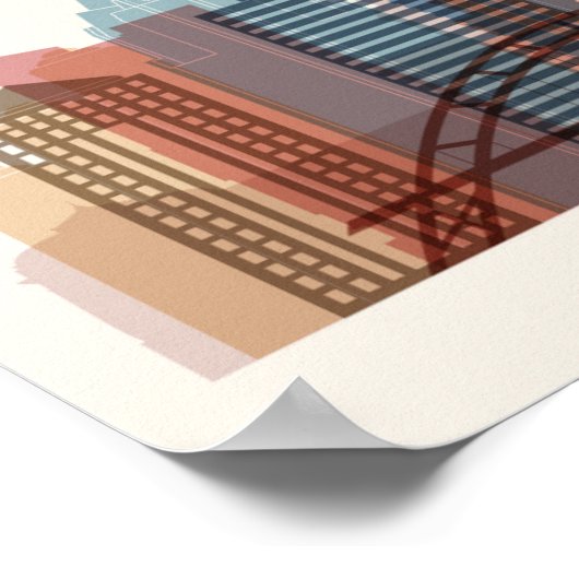 Austin, Texas | City Skyline Poster (Ecke)