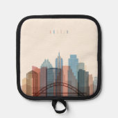 Austin, Texas | City Skyline Topflappen (Vorderseite)